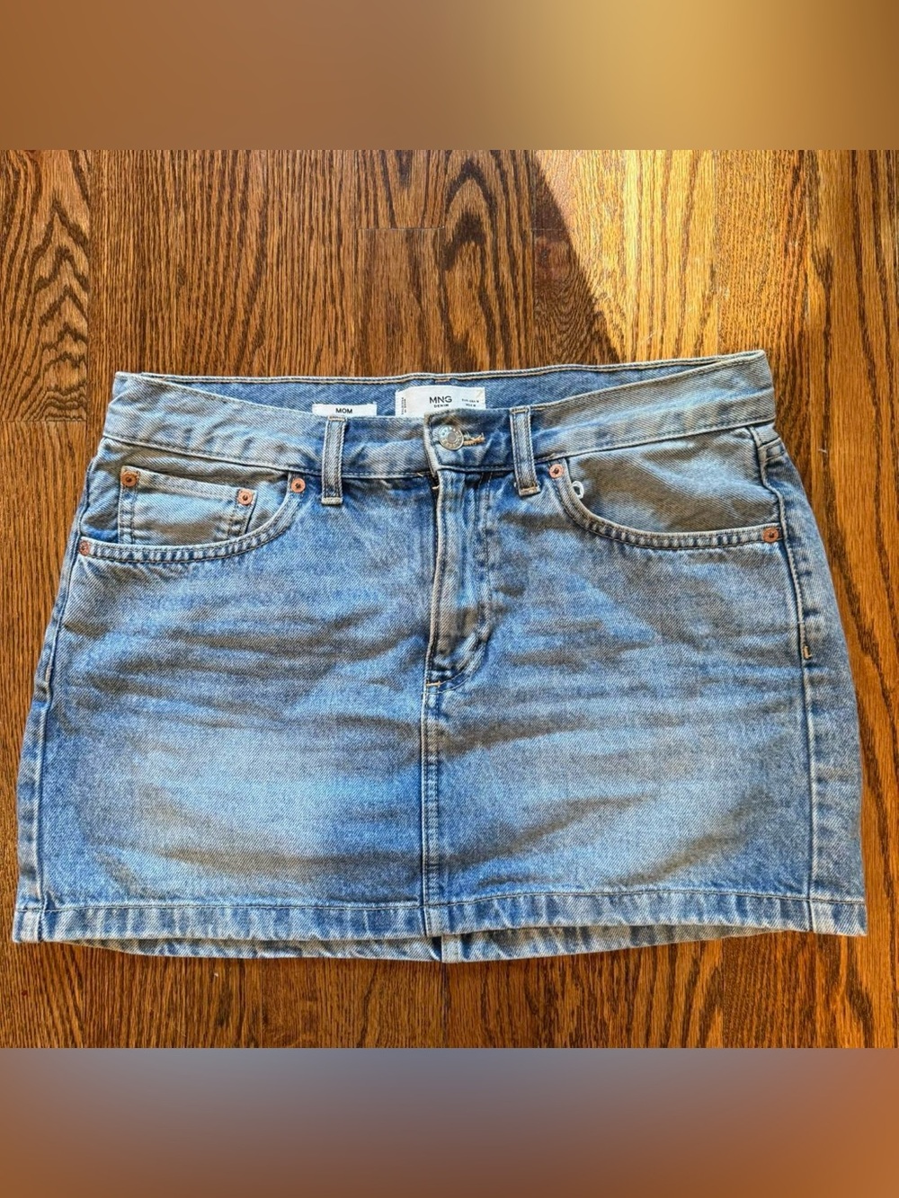 Mango Blue Denim Mini Skirt